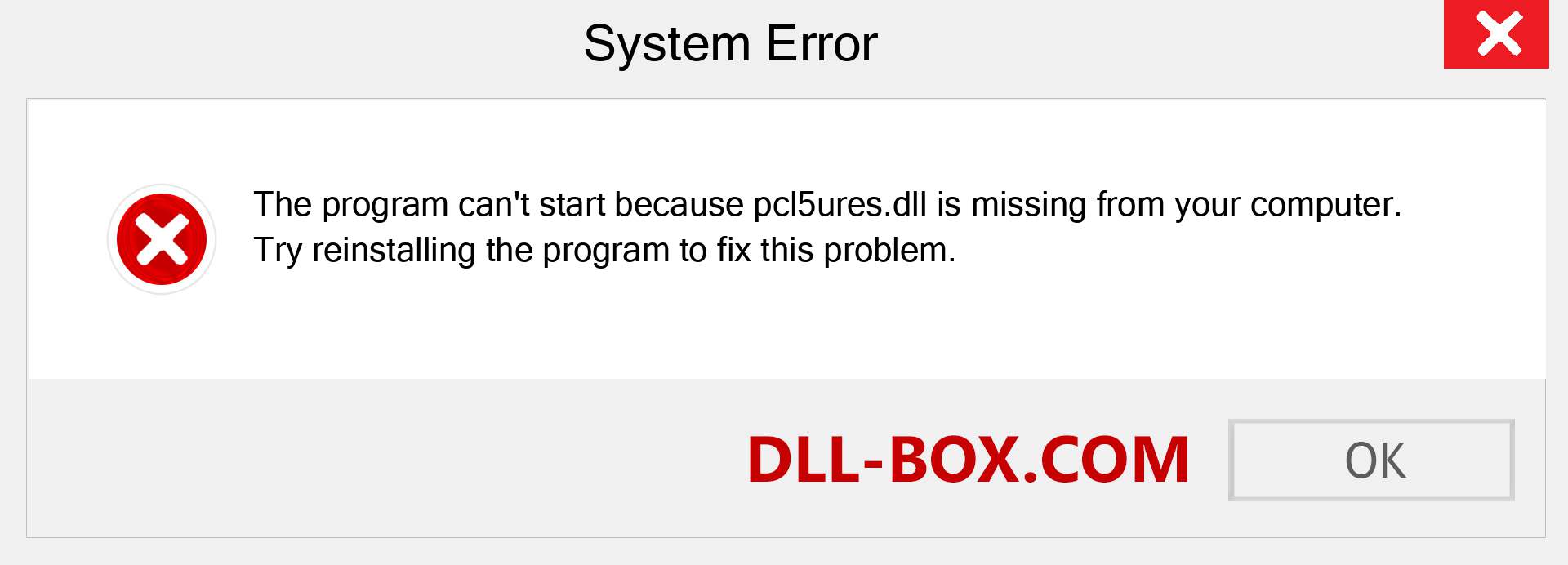  pcl5ures.dll file is missing?. Download for Windows 7, 8, 10 - Fix  pcl5ures dll Missing Error on Windows, photos, images